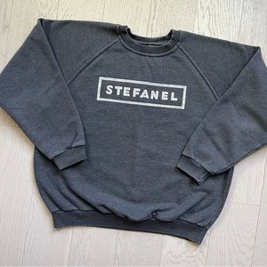Stefanel 100% Pure Cotton Heavyweight Thick Quality Cozy Crewneck Sweatshirt